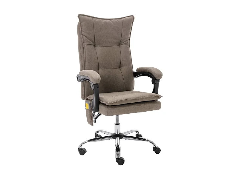 Chaise de bureau de massage Taupe Tissu