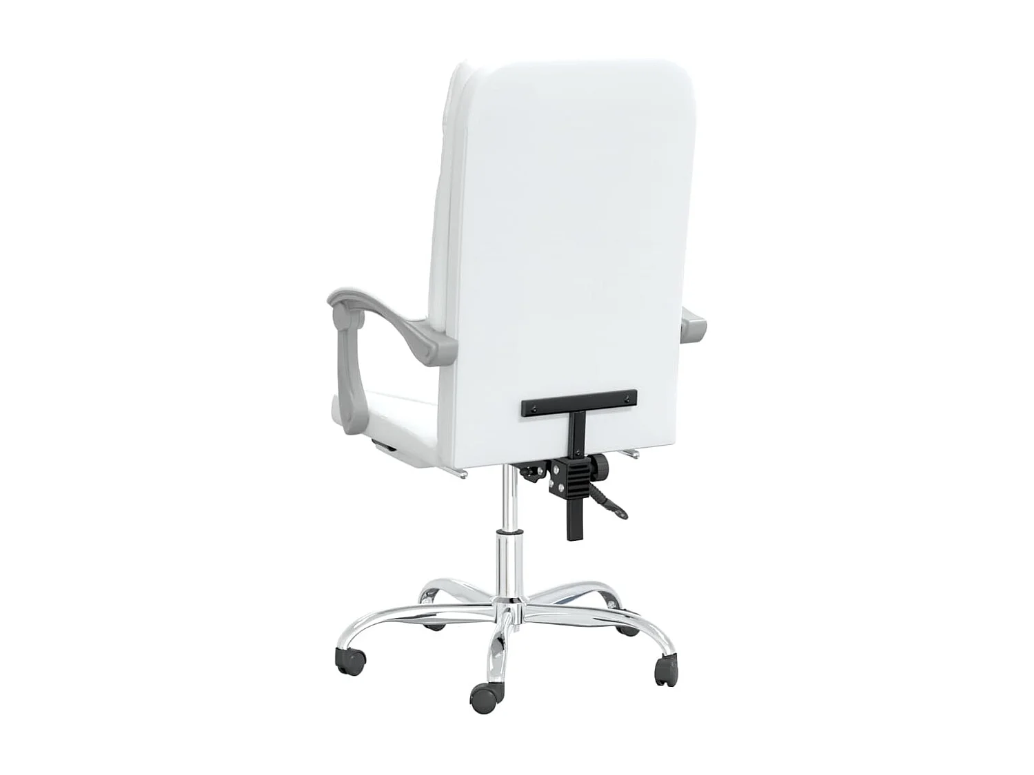 Cadeira de escritório reclinável couro artificial branco
