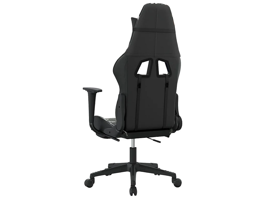 Gaming-Stuhl mit Fußstütze Schwarz und Tarnfarben Kunstleder