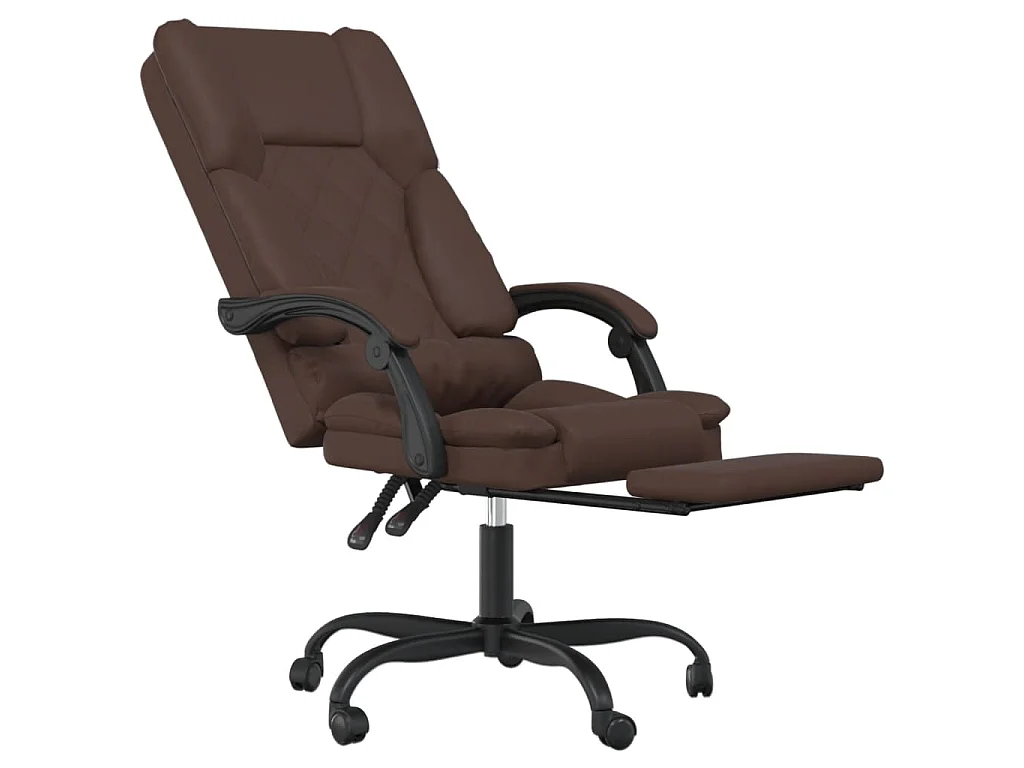 Fauteuil de massage inclinable de bureau Marron Similicuir