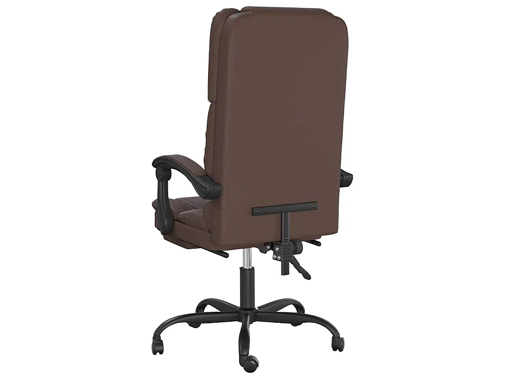 Fauteuil de massage inclinable de bureau Marron Similicuir