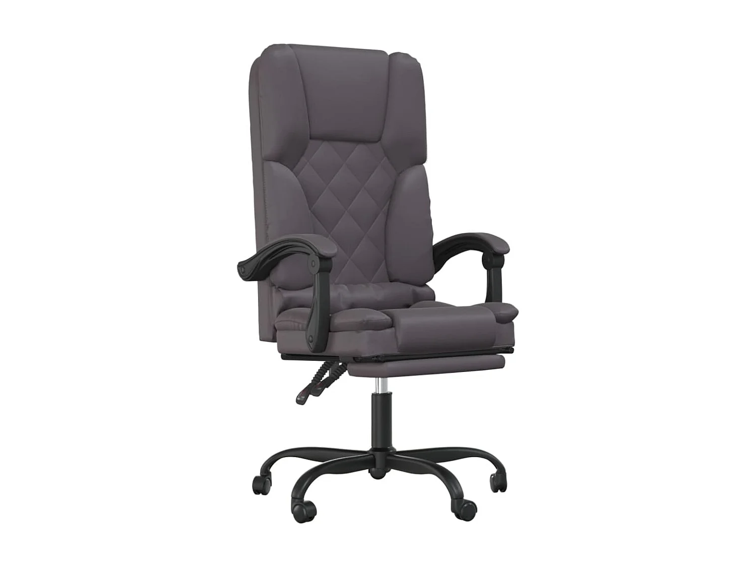 Fauteuil de massage inclinable de bureau Gris Similicuir