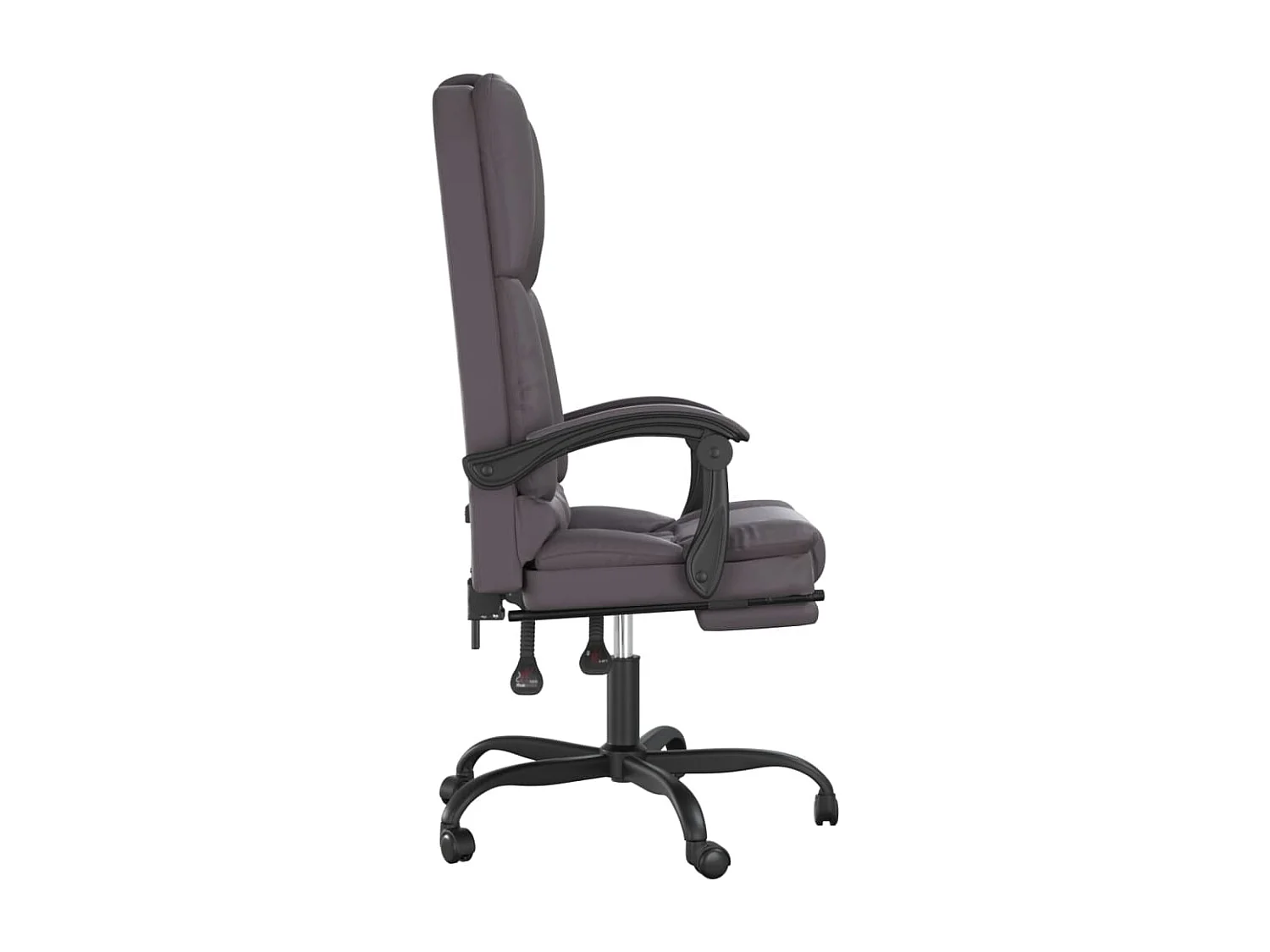 Fauteuil de massage inclinable de bureau Gris Similicuir