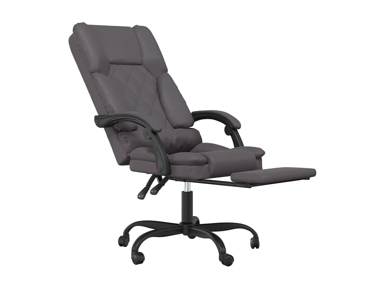 Fauteuil de massage inclinable de bureau Gris Similicuir