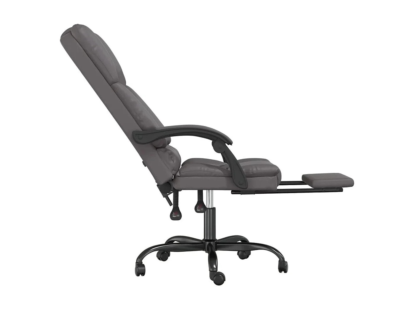 Fauteuil de massage inclinable de bureau Gris Similicuir