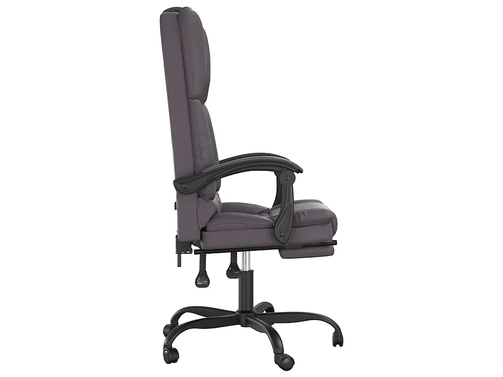 Fauteuil de massage inclinable de bureau Gris Similicuir