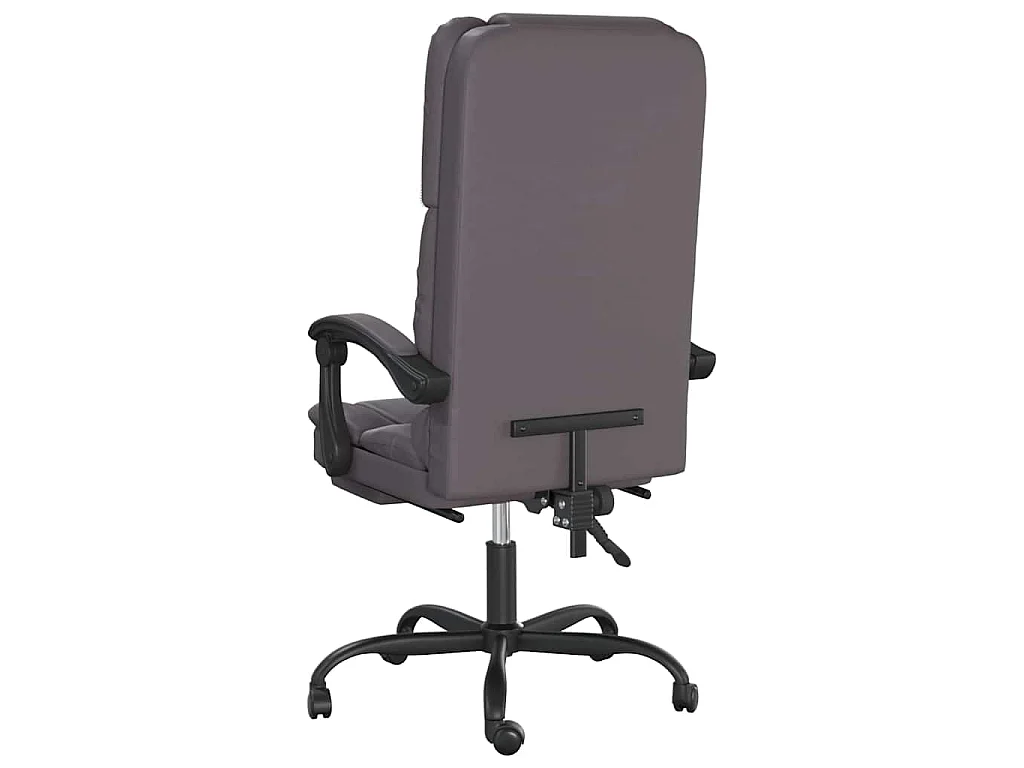 Fauteuil de massage inclinable de bureau Gris Similicuir