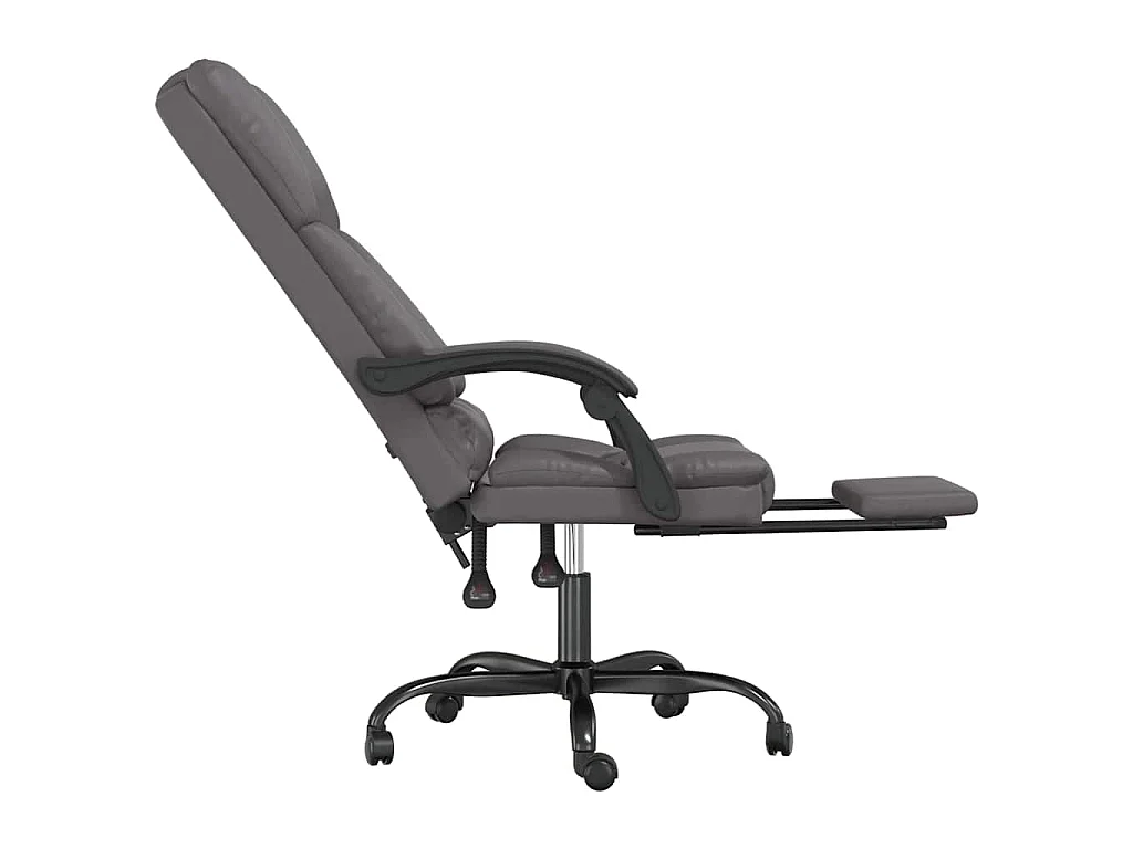 Fauteuil de massage inclinable de bureau Gris Similicuir