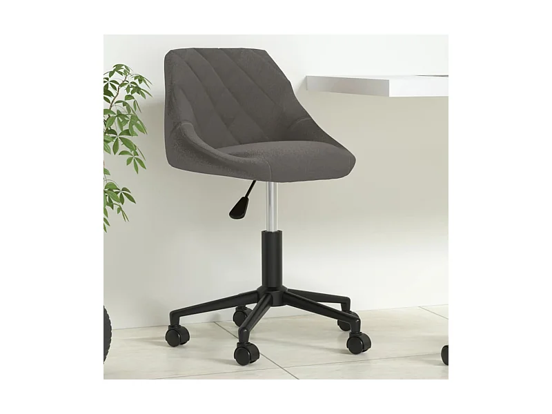 Bürostuhl Drehbar Dunkelgrau Samt