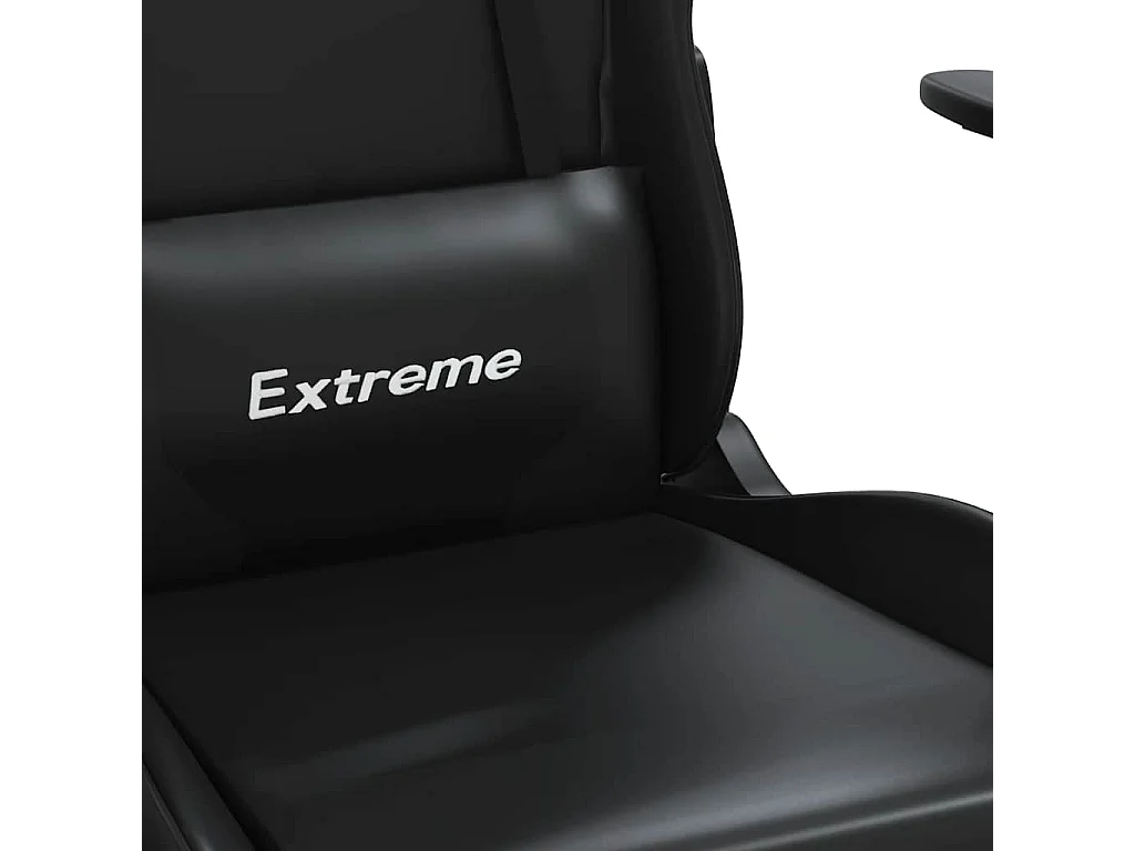 Chaise de jeu de massage avec repose-pied Noir Similicuir