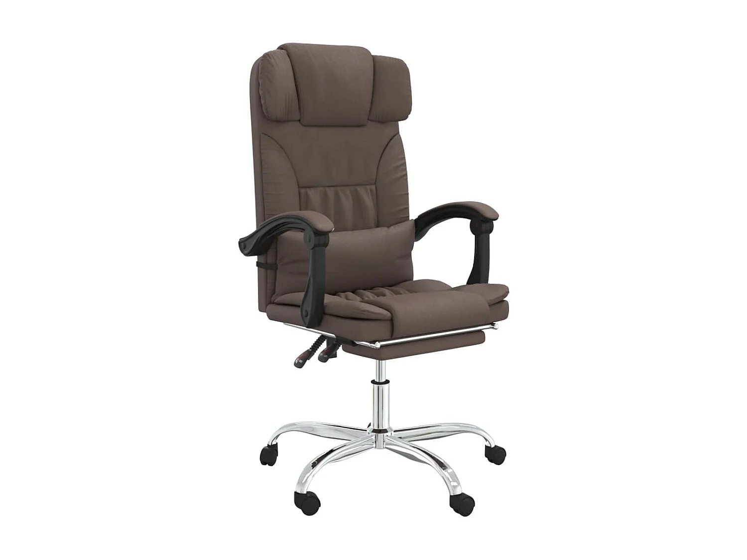 Fauteuil de massage inclinable de bureau Marron Similicuir