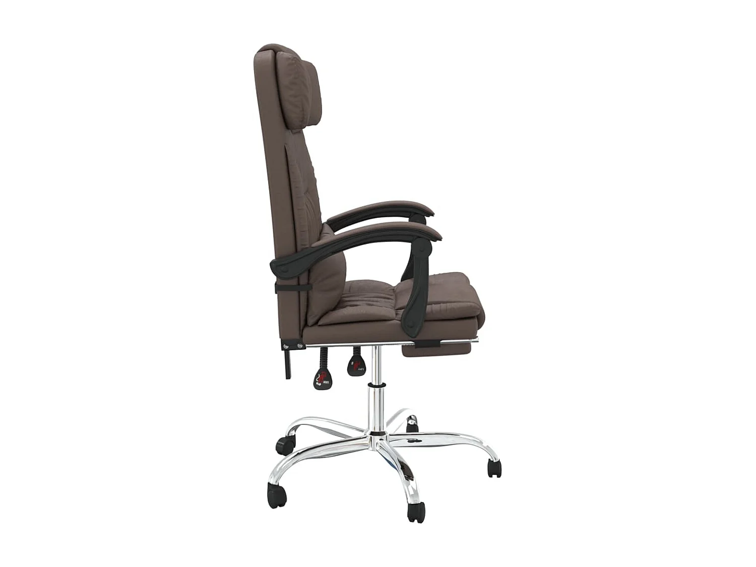 Fauteuil de massage inclinable de bureau Marron Similicuir