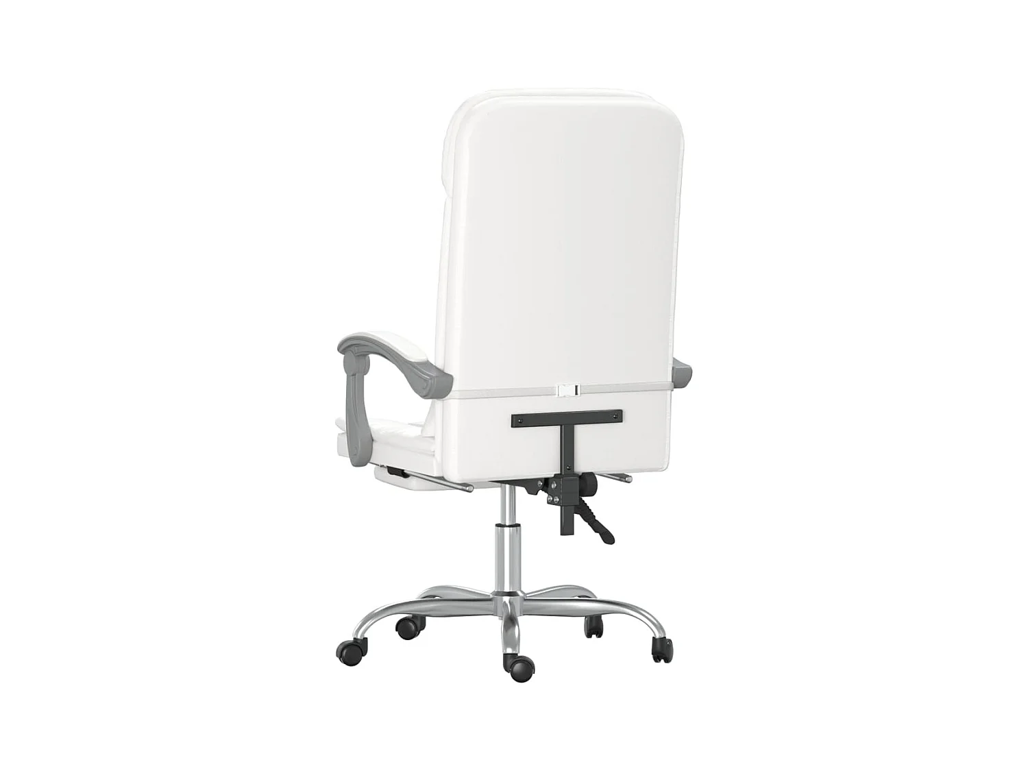 Poltrona da Ufficio Massaggiante Reclinabile Bianca Similpelle