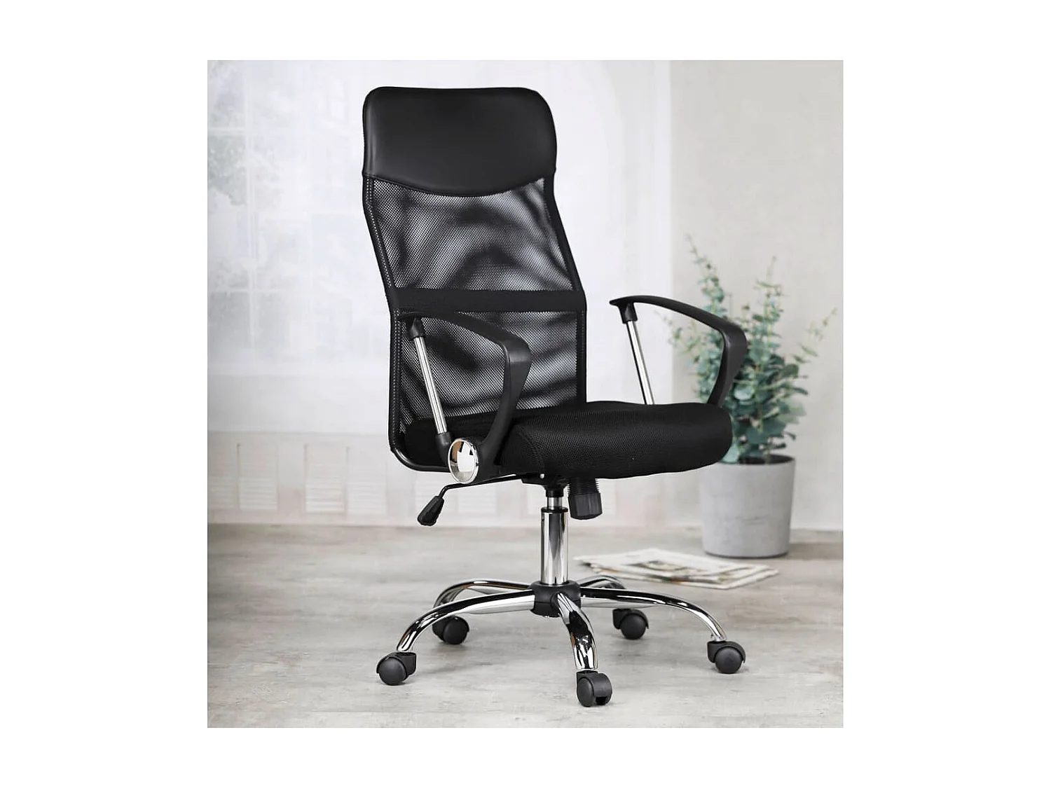 Chaise de bureau Noir Acier