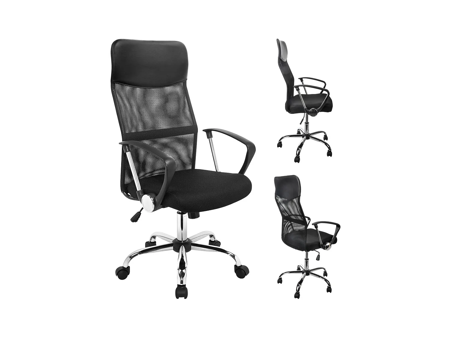 Chaise de bureau Noir Acier