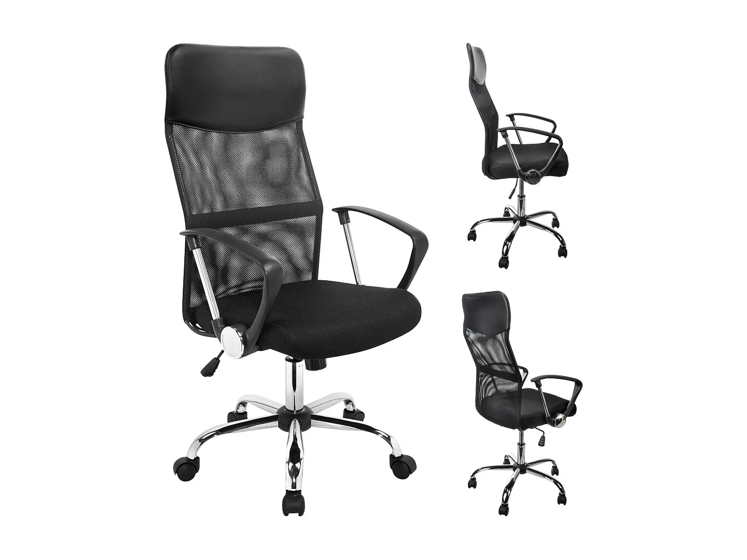 Chaise de bureau Noir Acier