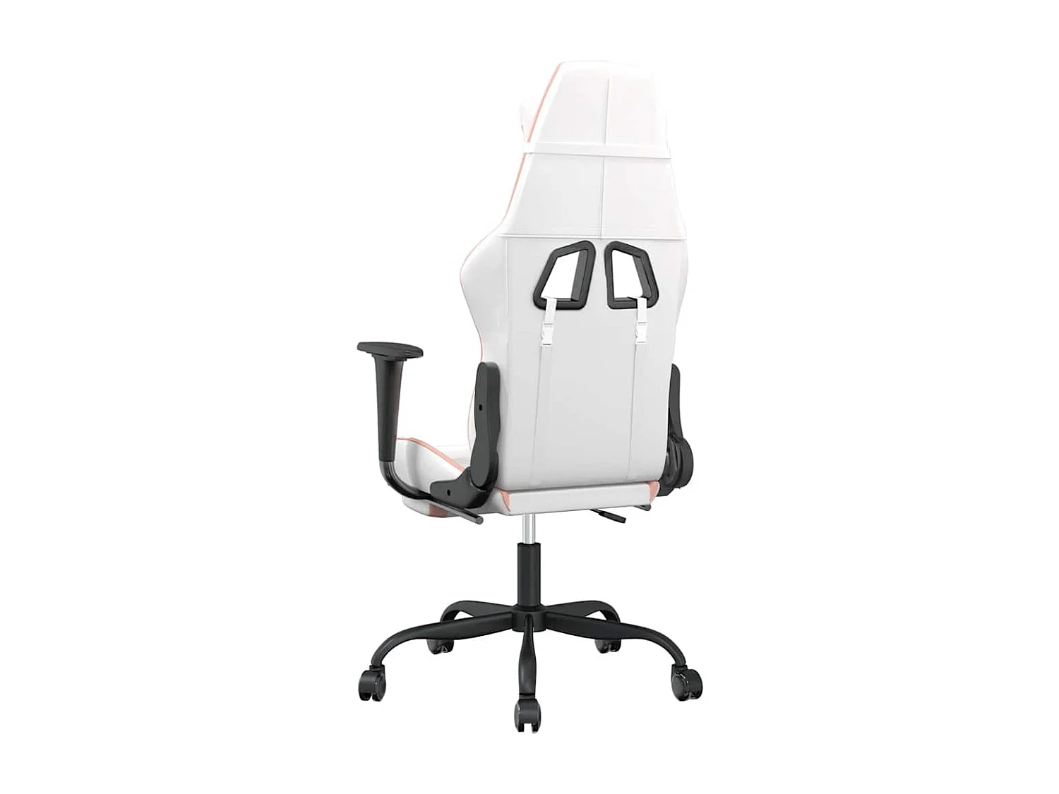 Gaming-Stuhl mit Massage & Fußstütze Weiß und Rosa Kunstleder