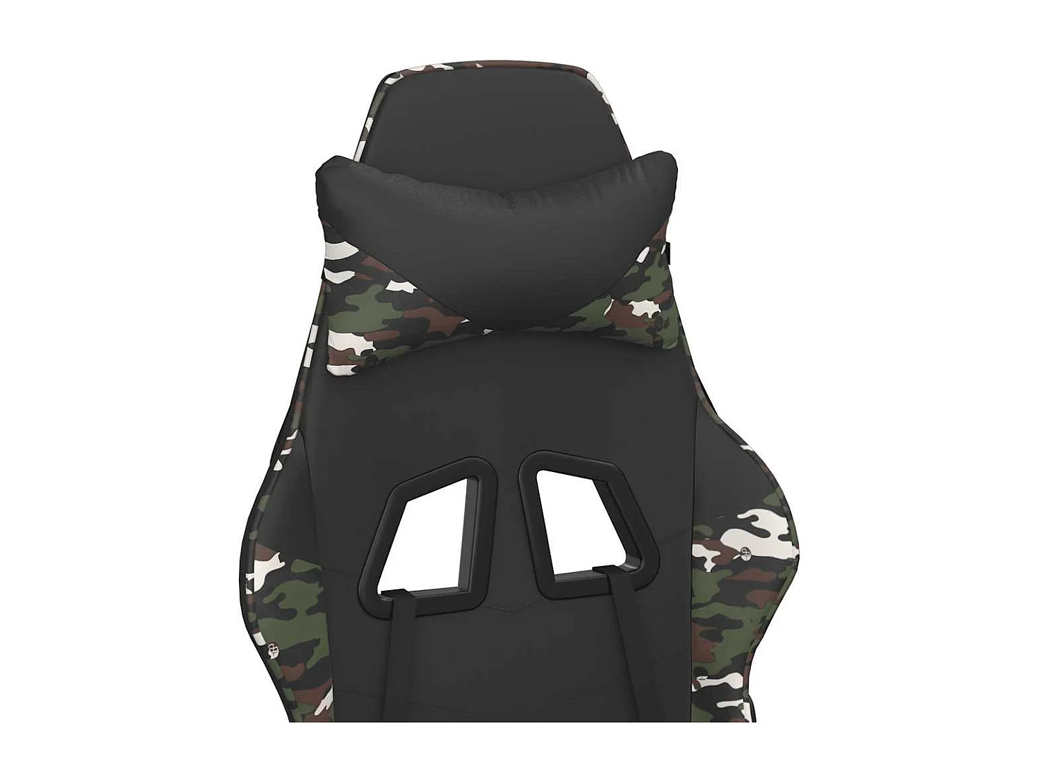 Massage gamestoel met voetensteun kunstleer zwart & camouflage