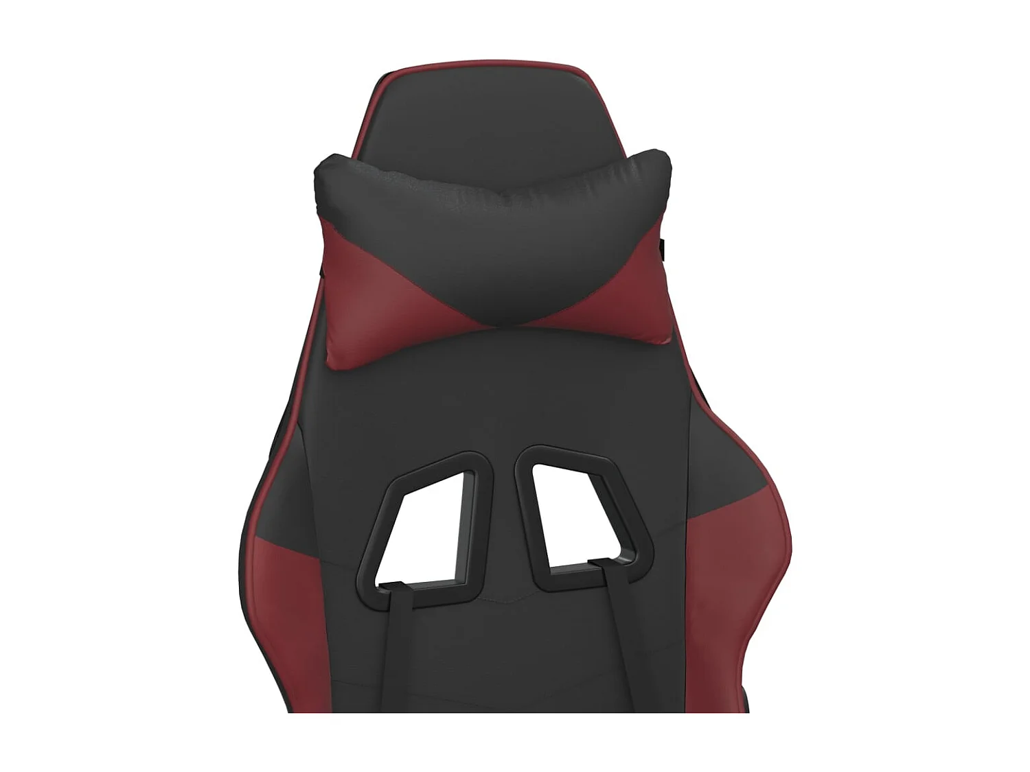 Chaise de jeu avec repose-pied Noir/rouge bordeaux Similicuir