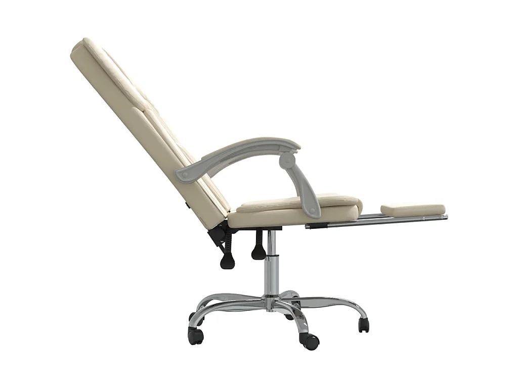 Fauteuil inclinable de bureau Crème Similicuir