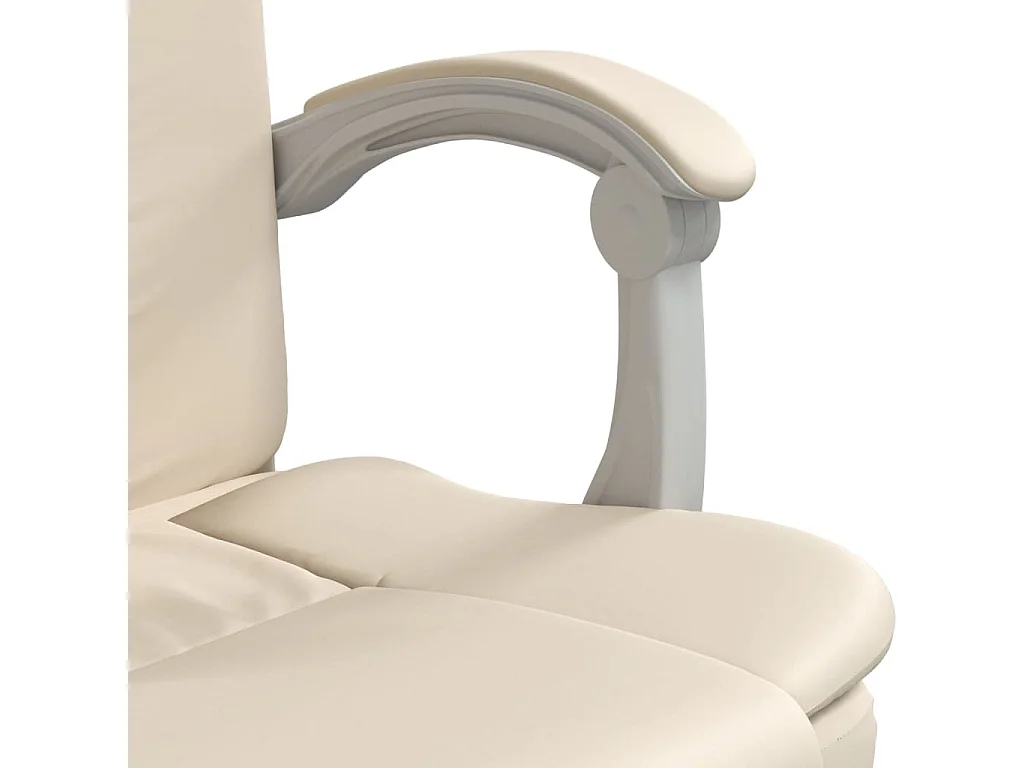 Fauteuil inclinable de bureau Crème Similicuir