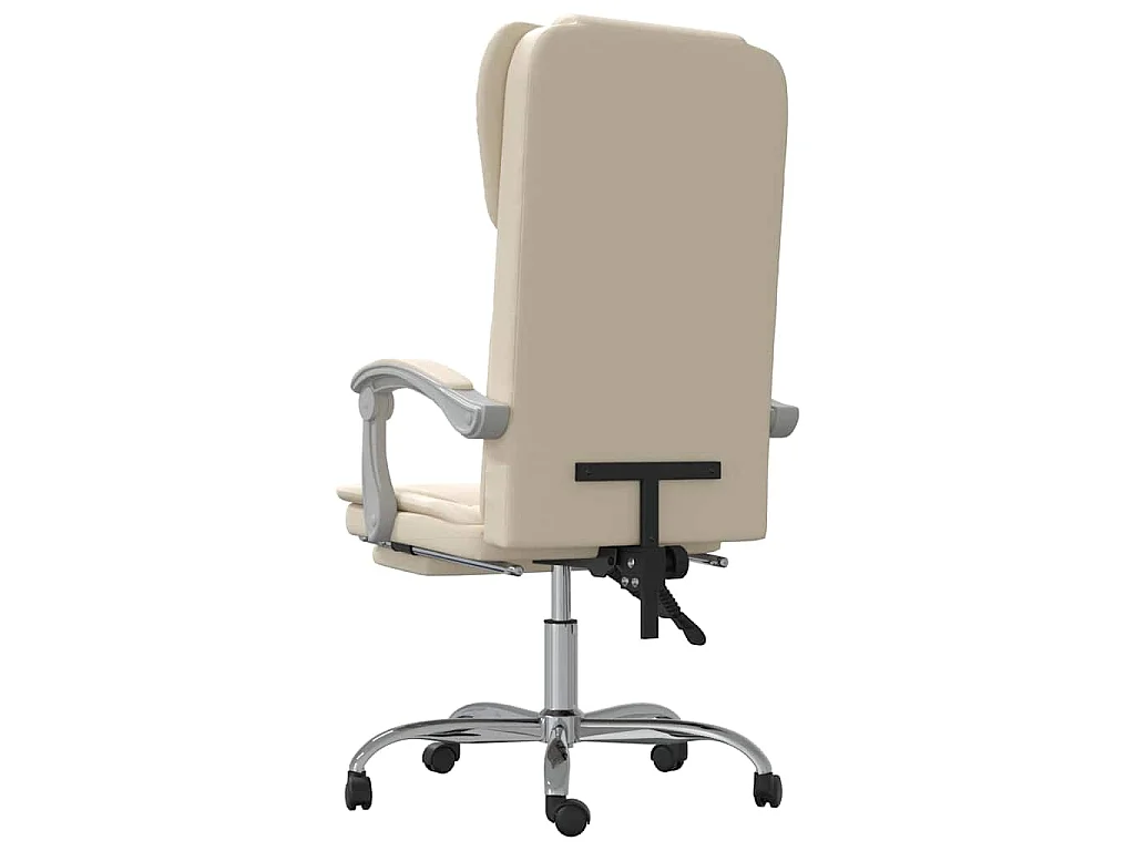 Poltrona da Ufficio Reclinabile Crema in Similpelle