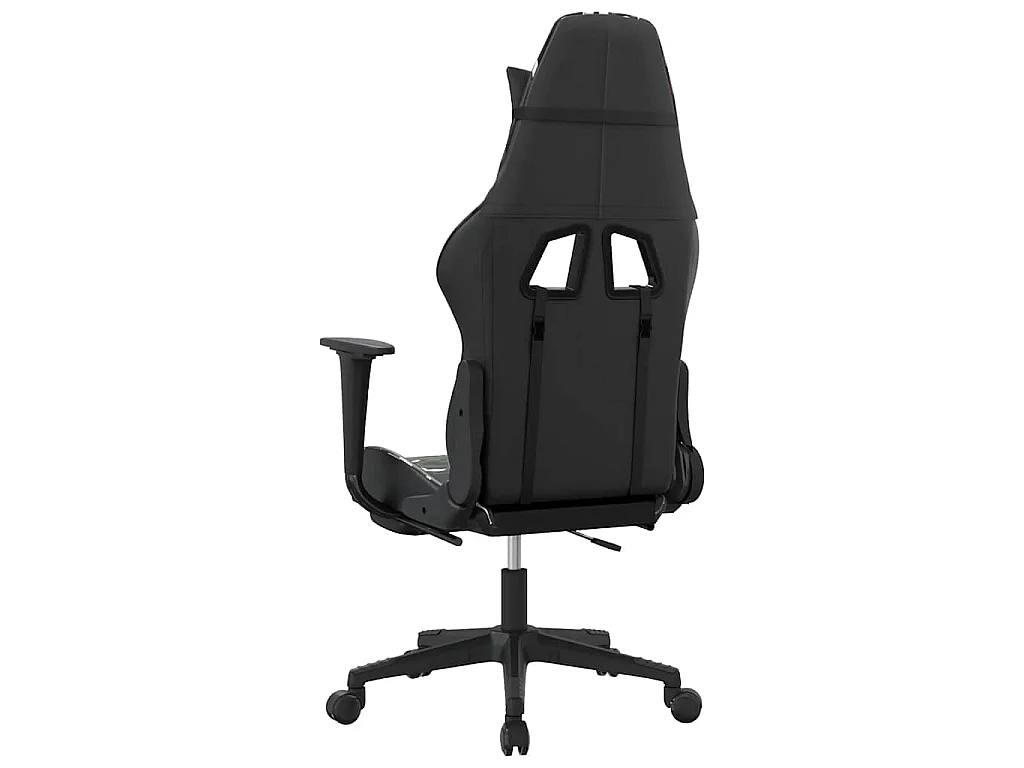 Chaise de jeu de massage repose-pied Noir camouflage Similicuir