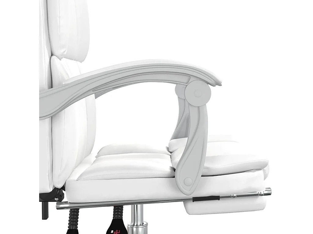 Fauteuil inclinable de bureau Blanc Similicuir