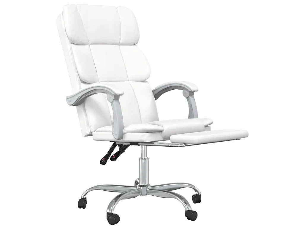 Fauteuil inclinable de bureau Blanc Similicuir