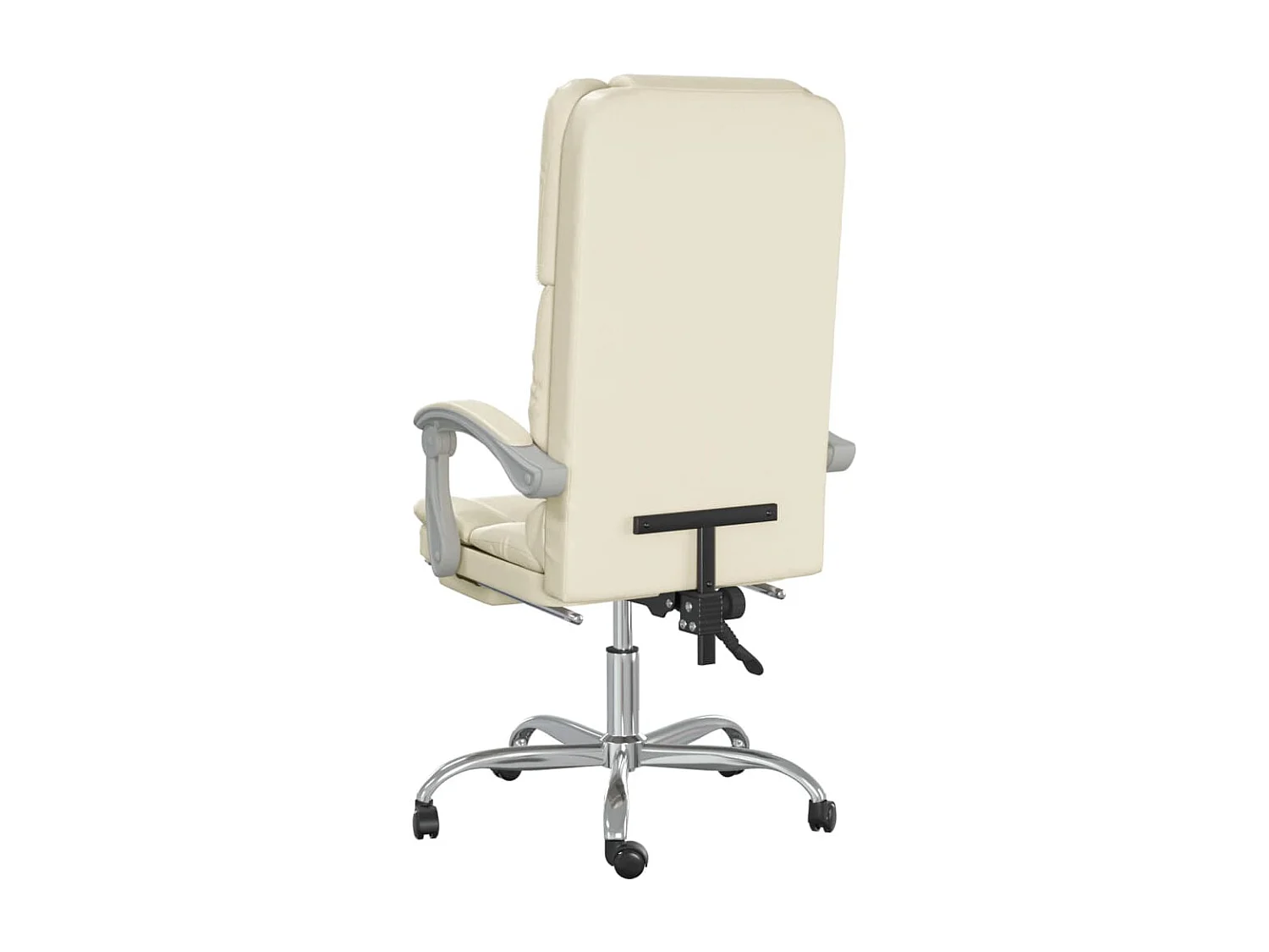 Fauteuil de massage inclinable de bureau Crème Similicuir