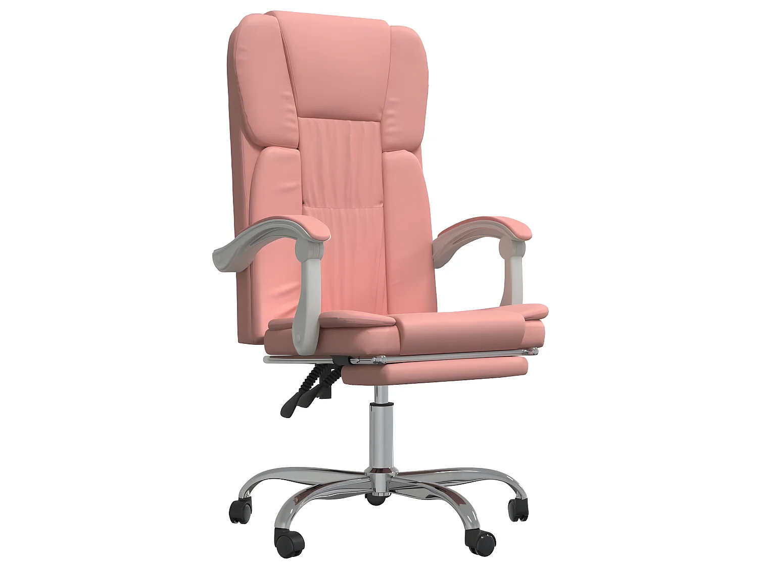 Bürostuhl mit Liegefunktion Rosa Kunstleder