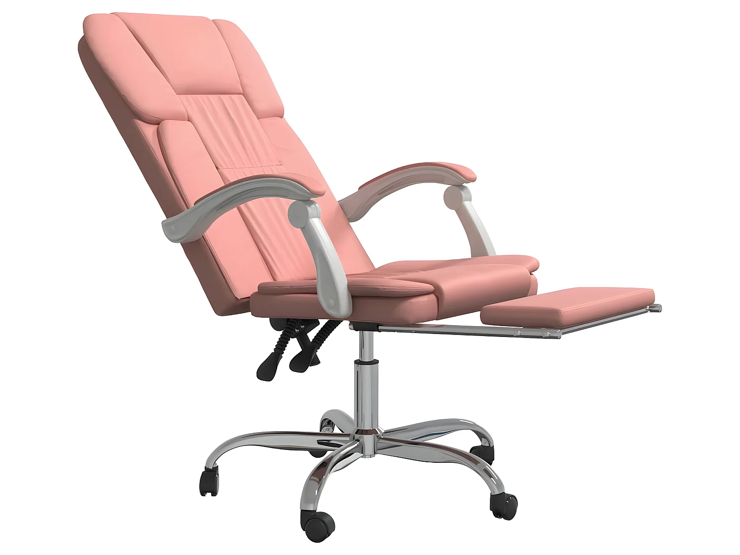 Bürostuhl mit Liegefunktion Rosa Kunstleder