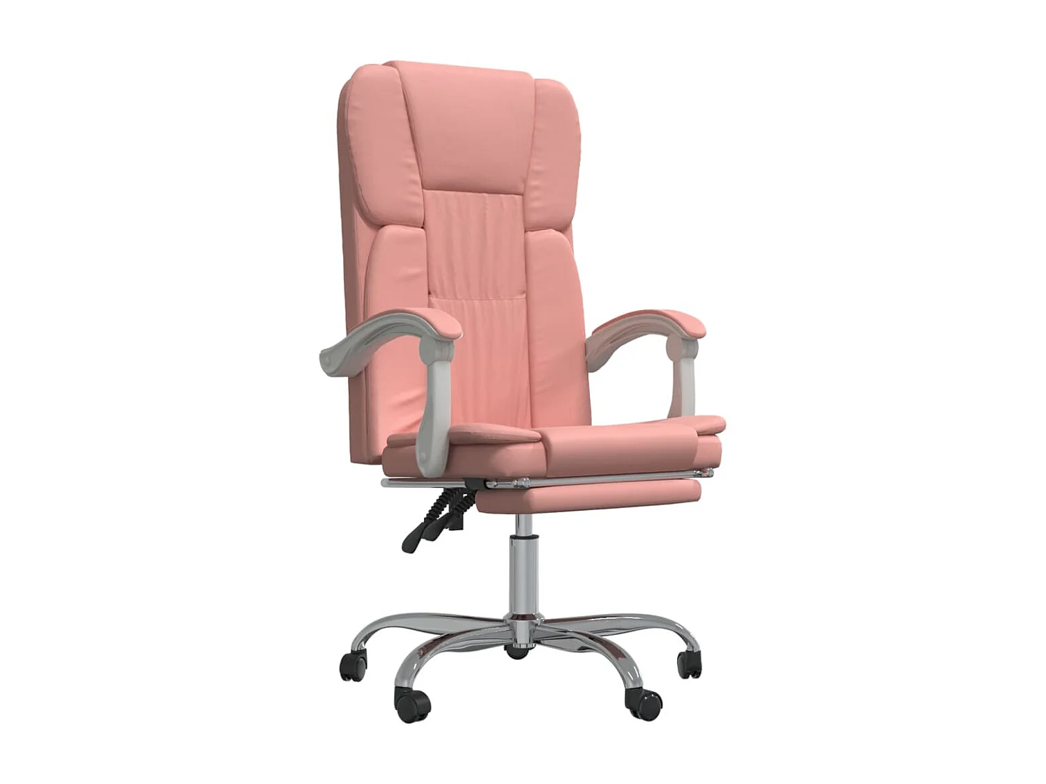 Bürostuhl mit Liegefunktion Rosa Kunstleder