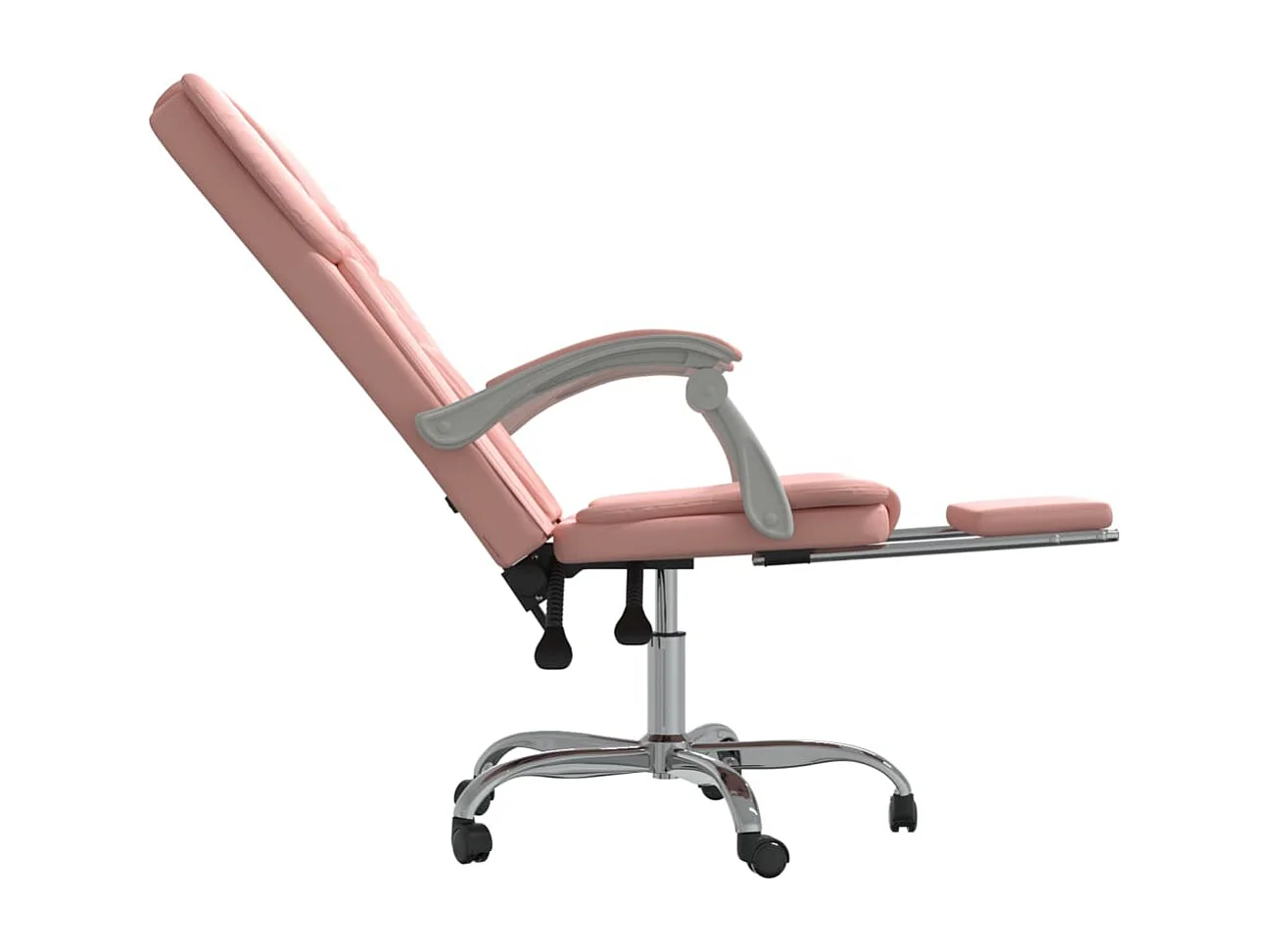 Bürostuhl mit Liegefunktion Rosa Kunstleder