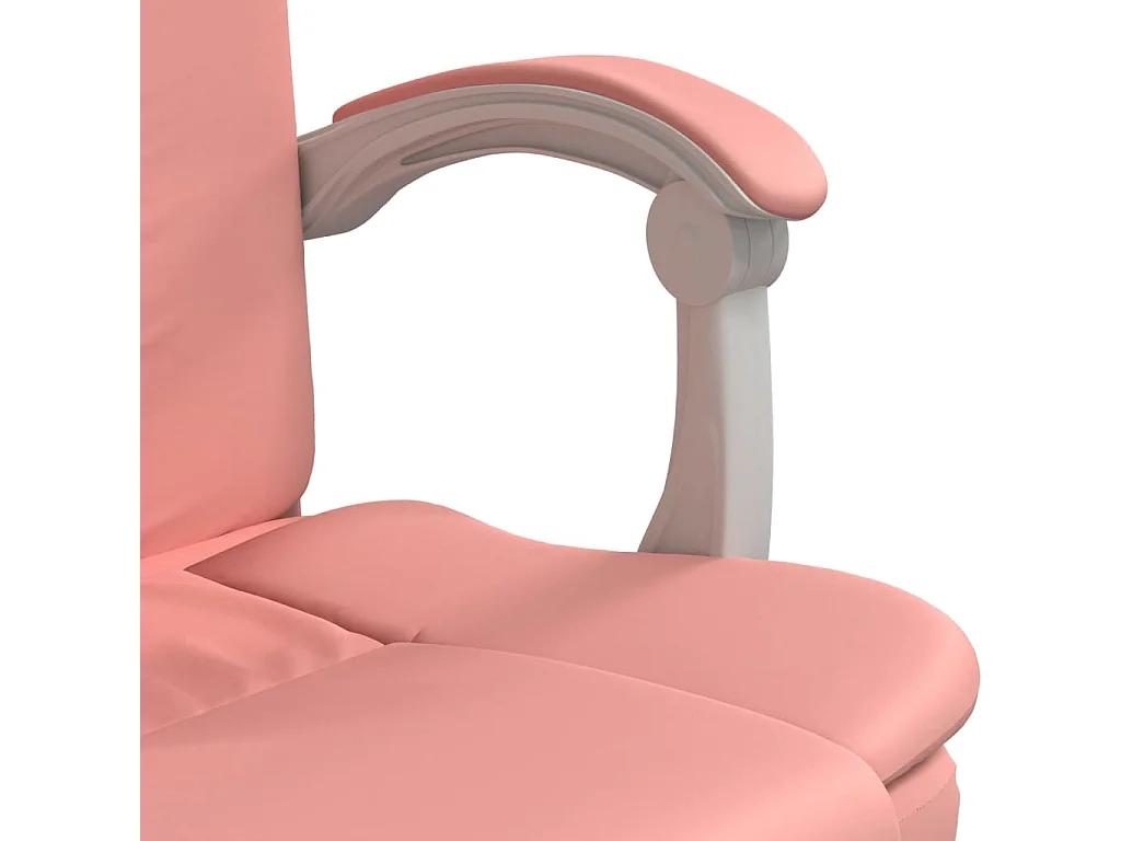 Bürostuhl mit Liegefunktion Rosa Kunstleder