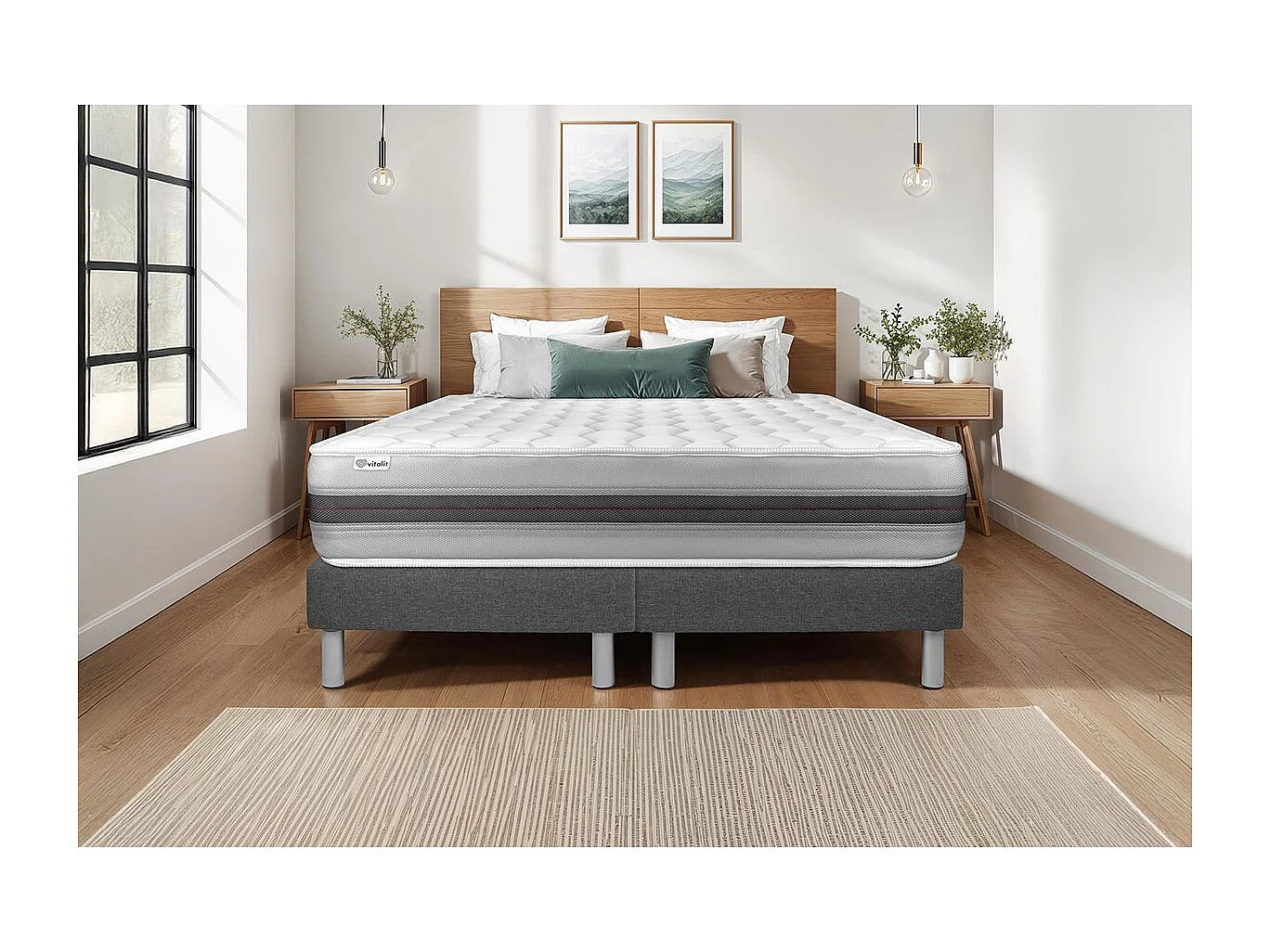 Ensemble VITALSPRING RECOVER 200 x 200 cm