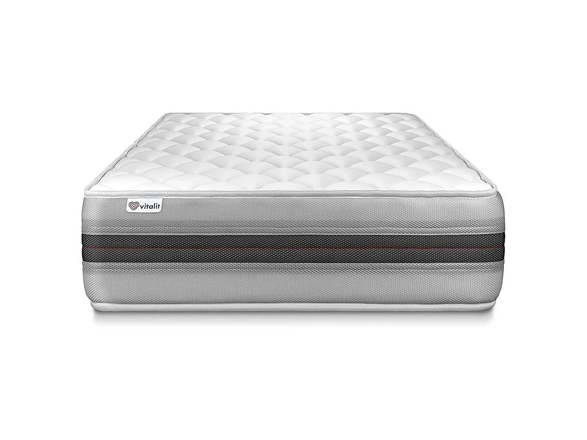 Ensemble VITALMEMO BACK 90x200cm sommier kit blanc