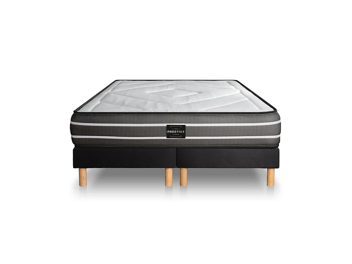 Ensemble Exclusive 180 x 200 cm double sommier noir
