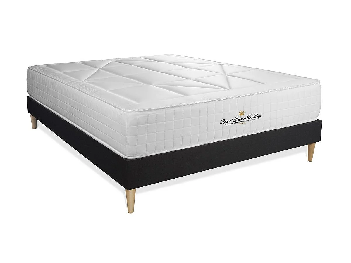 lattenbodem en Windsor matras 200x200 cm , Matrasdikte : 26 cm , traagschuim en pocketveren , gebalanceerd, 5 comfortzones