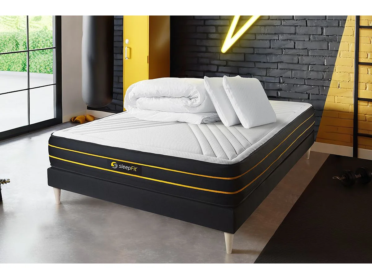 Compleet bedpakket - Matras 180x200 cm + Lattenbodem (kit) + 2 kussens + Dekbed - Ultra