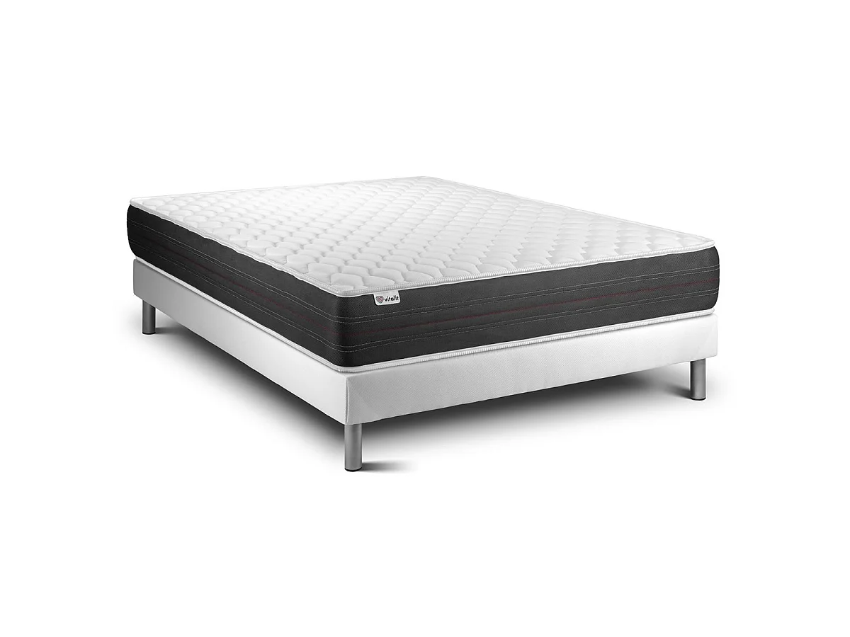 Ensemble VITALSPRING 180 x 200 cm sommier Kit blanc