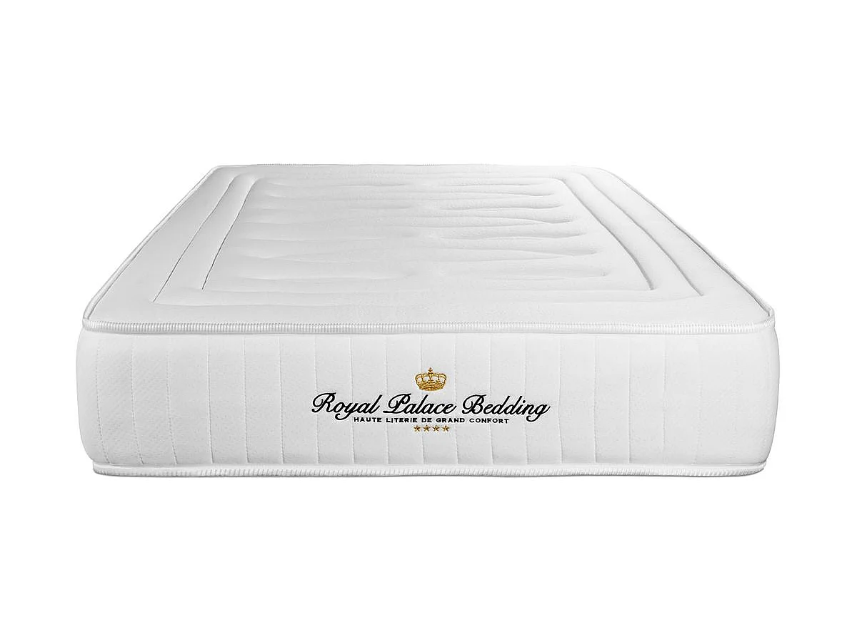 Materac LANCASTER 90x200 cm, Grubosc : 22 cm, sprezyny kieszeniowe i pianka z pamiecia ksztaltu, Wysoki, 3 strefy komfortu + zestaw podstawa lózka