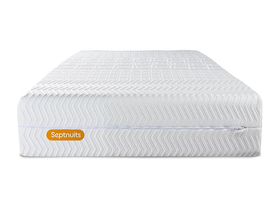 Matelas + sommier 90x190 Memo Bio Mousse à mémoire de forme 5 zones de confort Maxi épaisseur Déhoussable