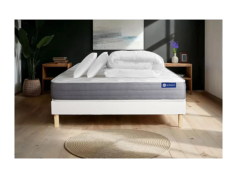 Compleet bedpakket - Matras 200x200 cm + Lattenbodem (kit) + 2 kussens + Dekbed - Actilatex Dream