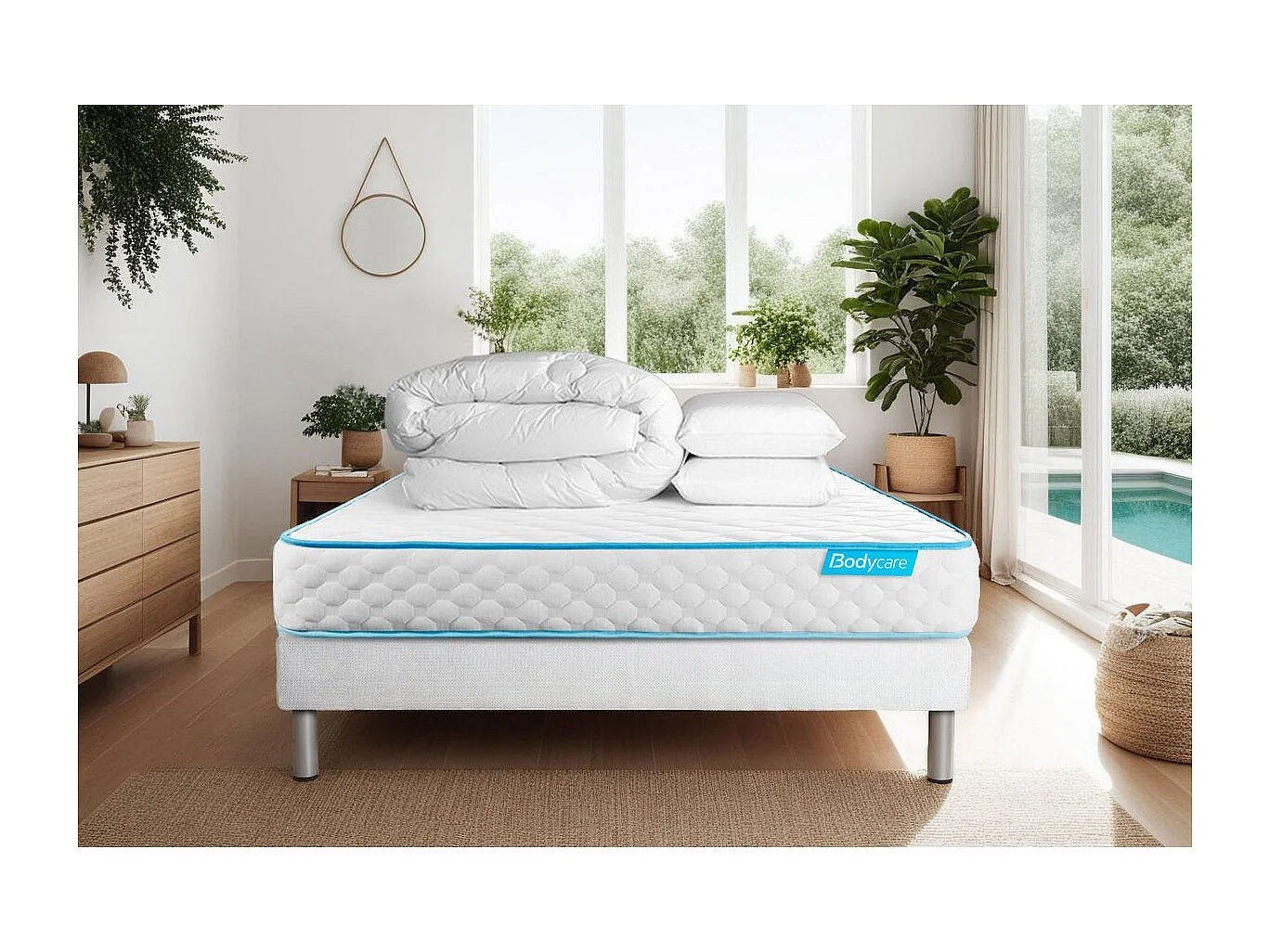 Pack BODYONE 140x190 + 2 oreillers mémoire de forme