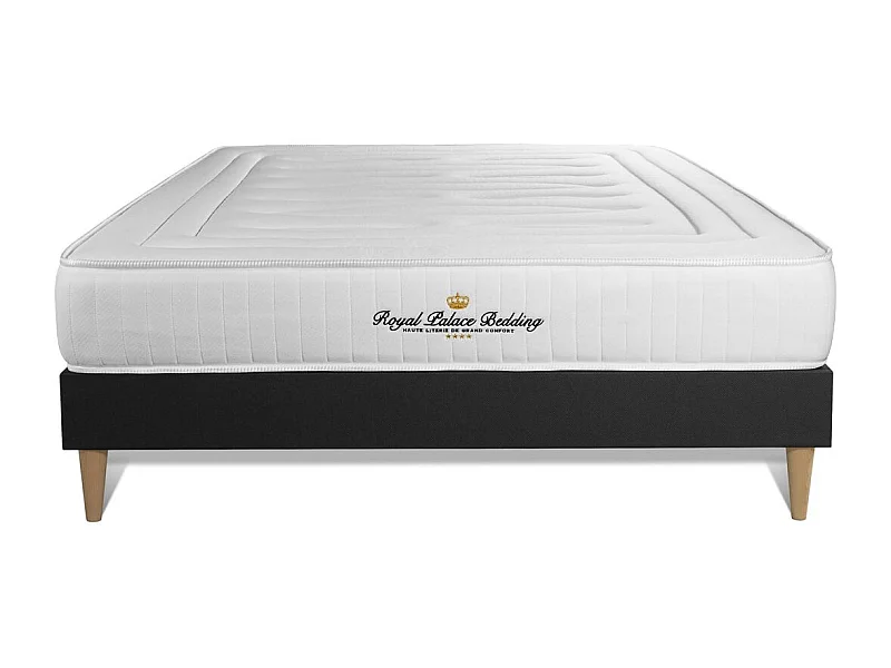Ensemble matelas à mémoire de forme Nottingham 160x200 sommier KIT noir
