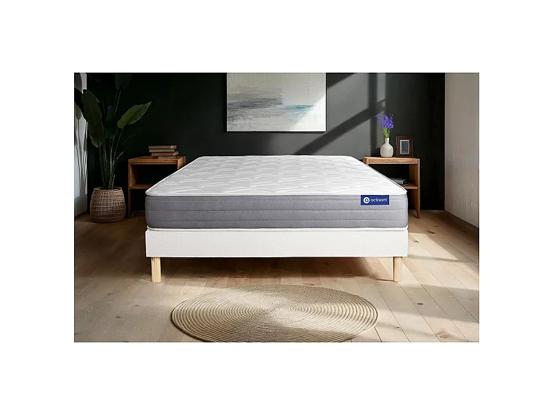 Kit rete e materasso matrimoniale Actilatex dream 140x200cm - Spessore : 22cm - Lattice e memory foam - Moderatamente rigido