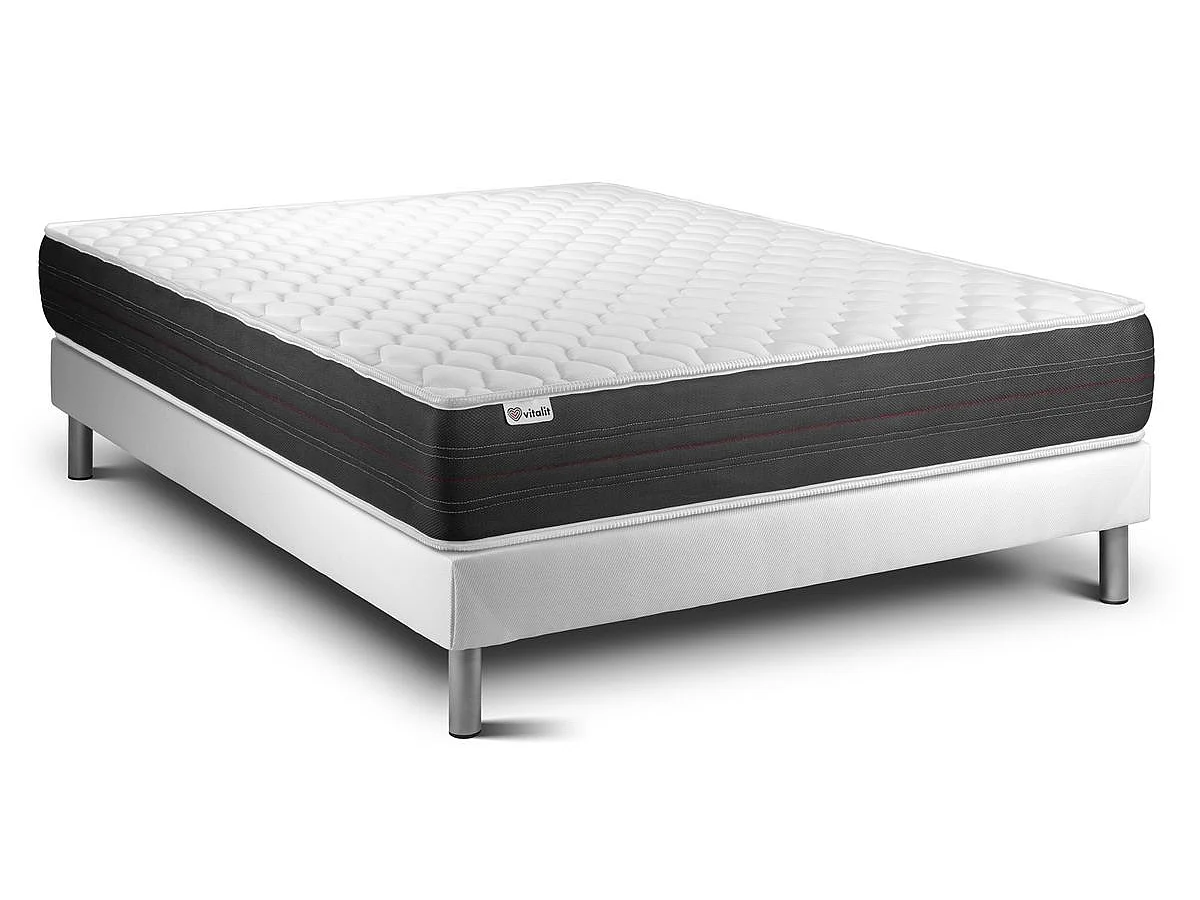 Matratzenset VITAL SPRING 140 x 190 cm Bettrahmen Kit weiß