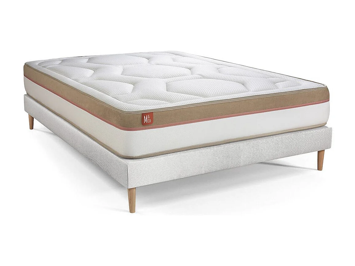Pack prêt à dormir matelas LE COSY 160x200cm Mémoire de forme - Ep. 30cm + sommier Blanc