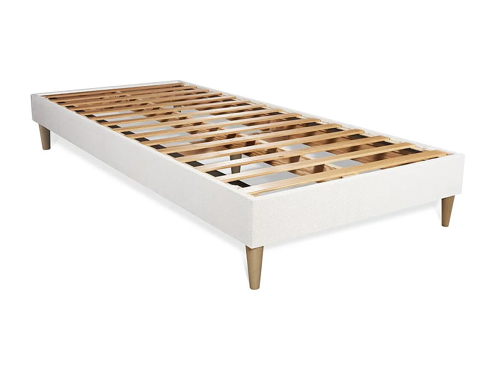 Ensemble Matelas à mémoire de forme maxi épaisseur Balmoral 90x190 sommier KIT blanc